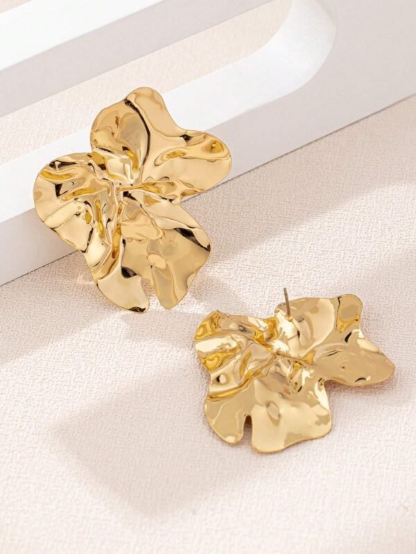 1 paire de boucles d'oreilles à clou en fer – Image 2