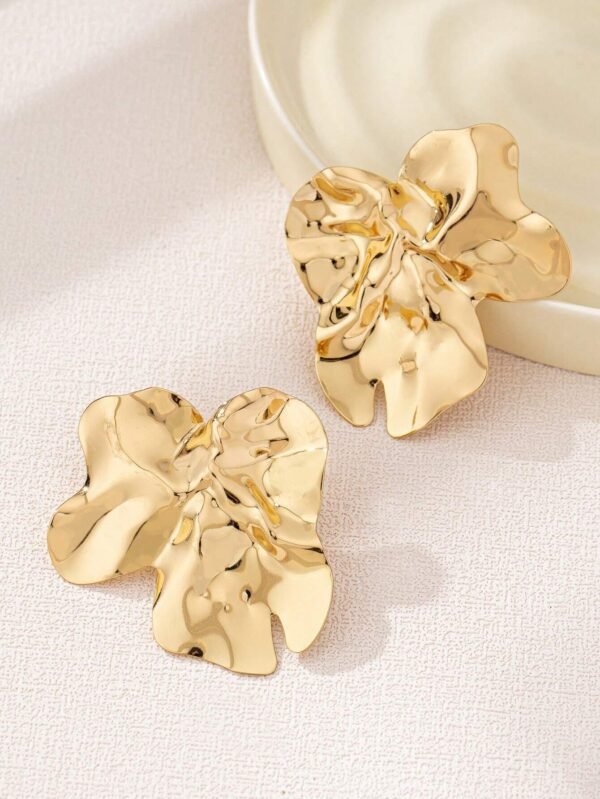 1 paire de boucles d'oreilles à clou en fer – Image 4