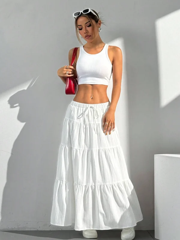 SHEIN EZwear Jupe longue unieTaille haute – Image 5