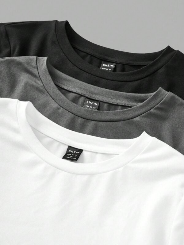 SHEIN EZwear 3 pièces EnsembleDeT-shirts – Image 4
