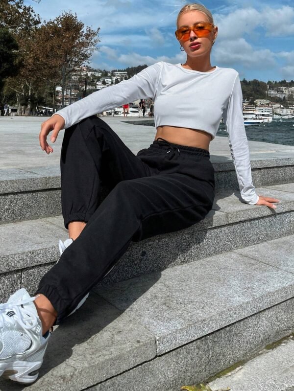 SHEIN Cottnline Pantalon jogging cordon – Image 5