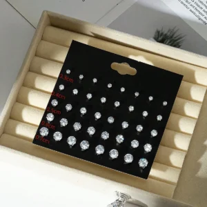 20 paires Ensemble de boucles d’oreilles cloutées