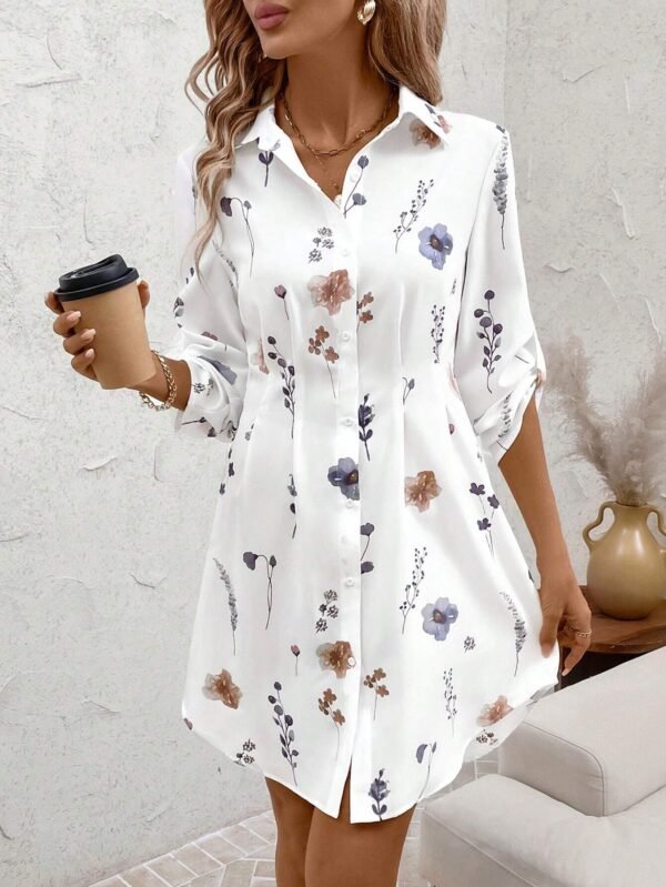 SHEIN Clasi Robe chemise à imprimé floral – Image 2