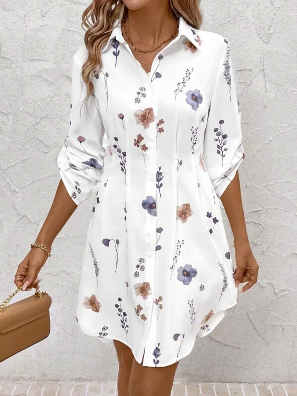 SHEIN Clasi Robe chemise à imprimé floral – Image 8