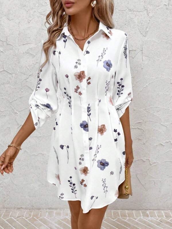 SHEIN Clasi Robe chemise à imprimé floral – Image 7