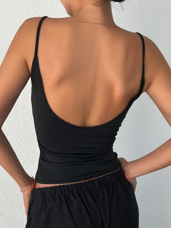 DAZY Camisole ajustée sans dos pour femmes – Image 3