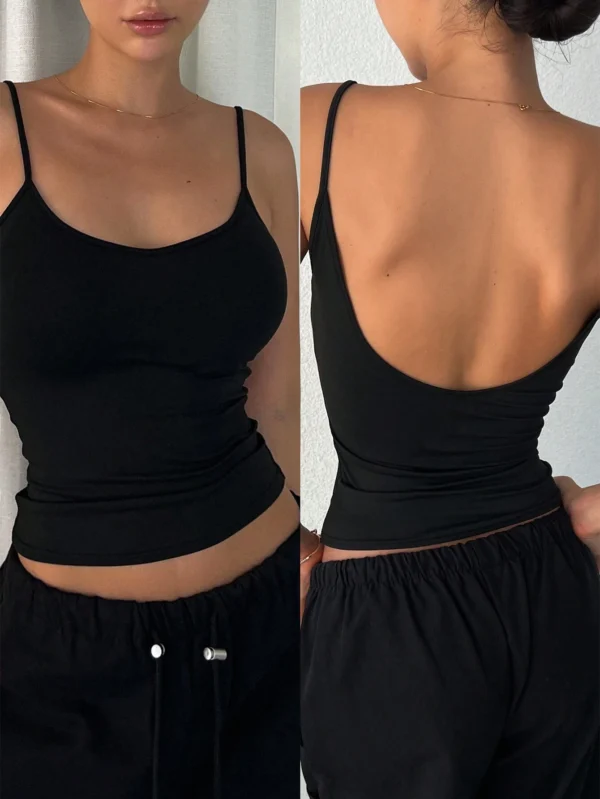 DAZY Camisole ajustée sans dos pour femmes