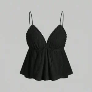Sweetra Top camisole à volants en tricot