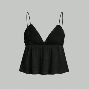 Sweetra Top camisole à volants en tricot