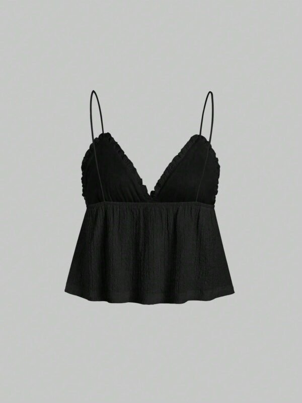 Sweetra Top camisole à volants en tricot – Image 2