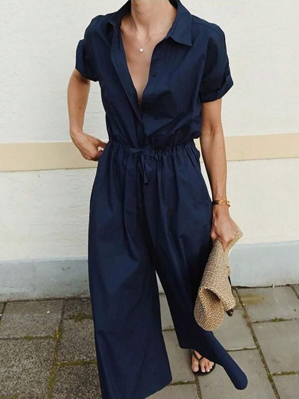 INAWLY Combinaison casual été  avec boutons
