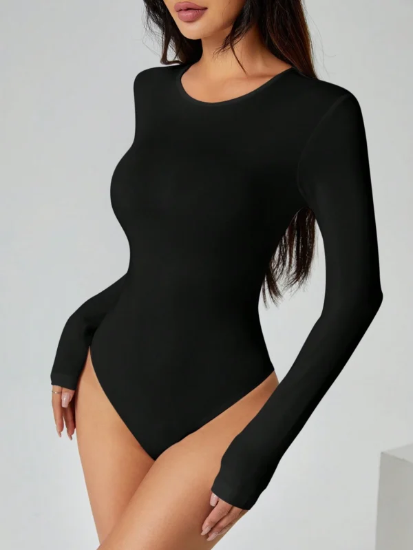 SHEIN PETITE Body blanc manches longues