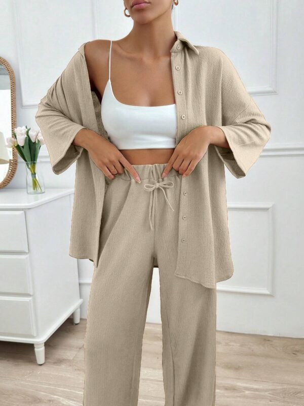 CottnlineTop manches longues pantalon ample – Image 4