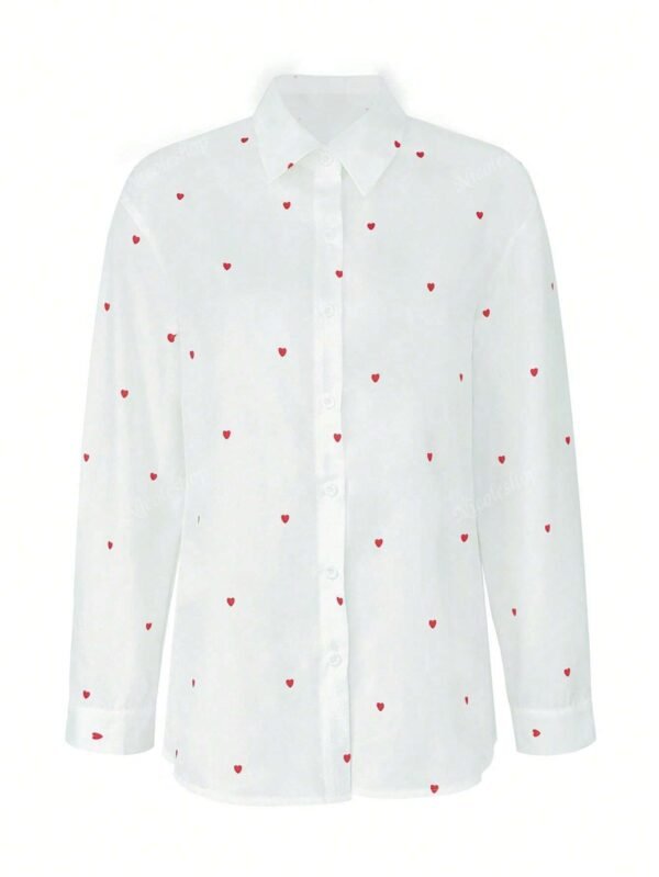 1 pièce Chemise imprimée cœur – Image 7