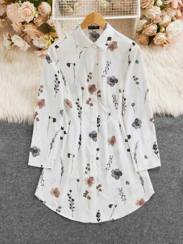 SHEIN Clasi Robe chemise à imprimé floral – Image 5