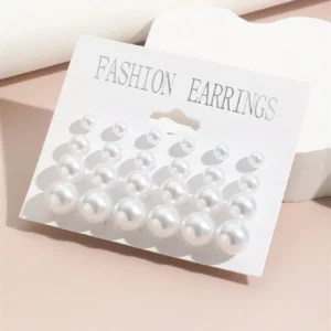 Ensemble De 12 Paires De Boucles D’oreilles Clous