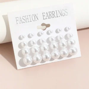 Ensemble De 12 Paires De Boucles D’oreilles Clous