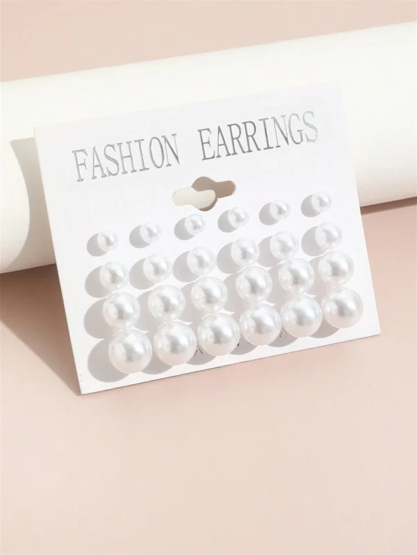Ensemble De 12 Paires De Boucles D'oreilles Clous
