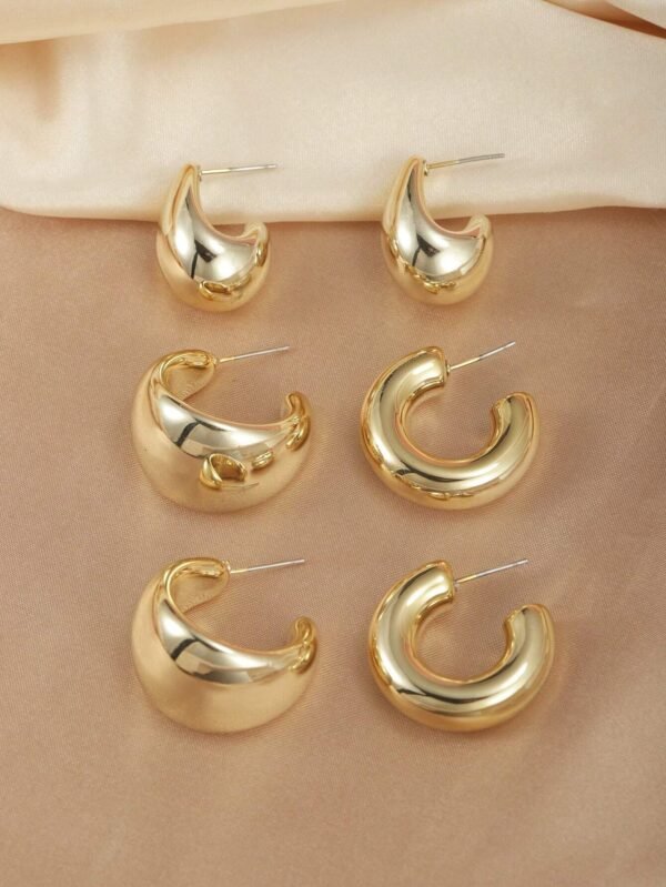 6 pièces/12 pièces/Set de boucles d'oreilles créoles – Image 4
