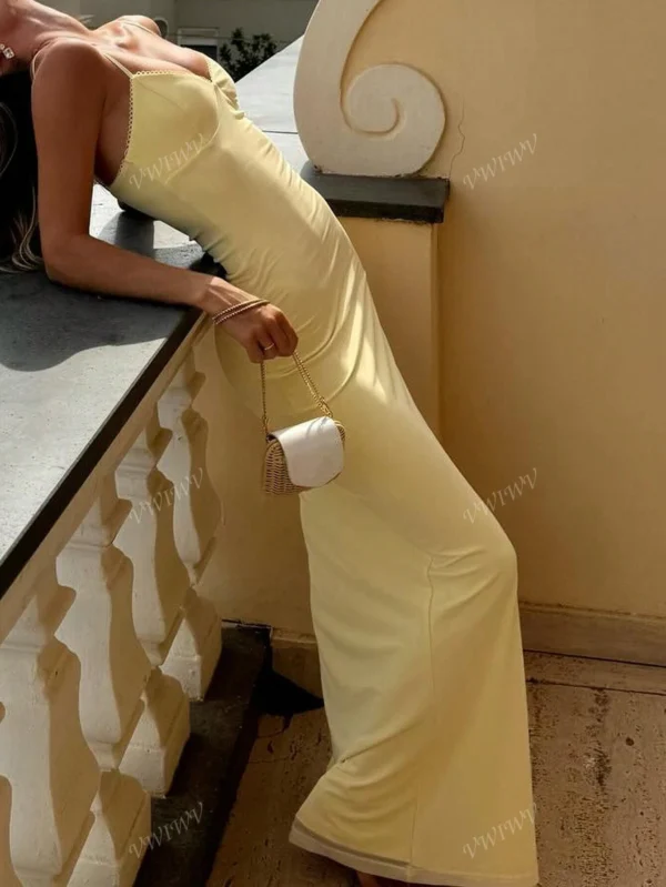 Robe en dentelle et maille ajustée élégante – Image 3