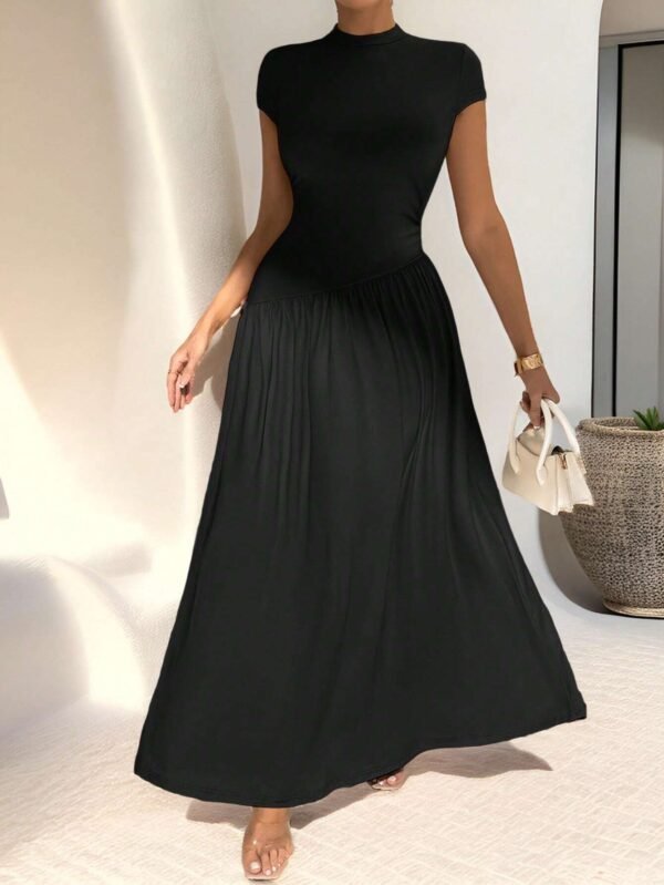 SHEIN Privé Robe midi évasée asymétrique élégante