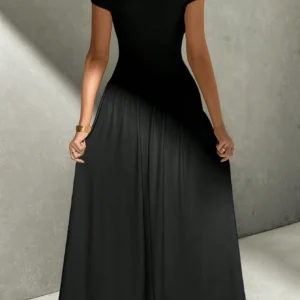 SHEIN Privé Robe midi évasée asymétrique élégante
