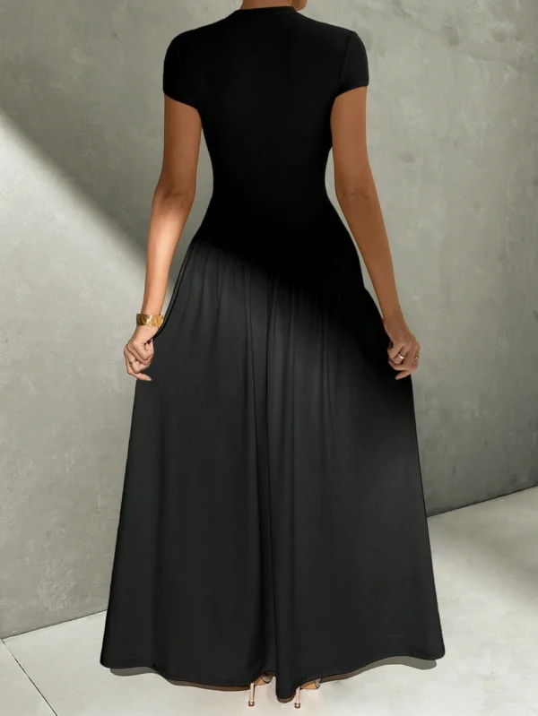 SHEIN Privé Robe midi évasée asymétrique élégante – Image 2