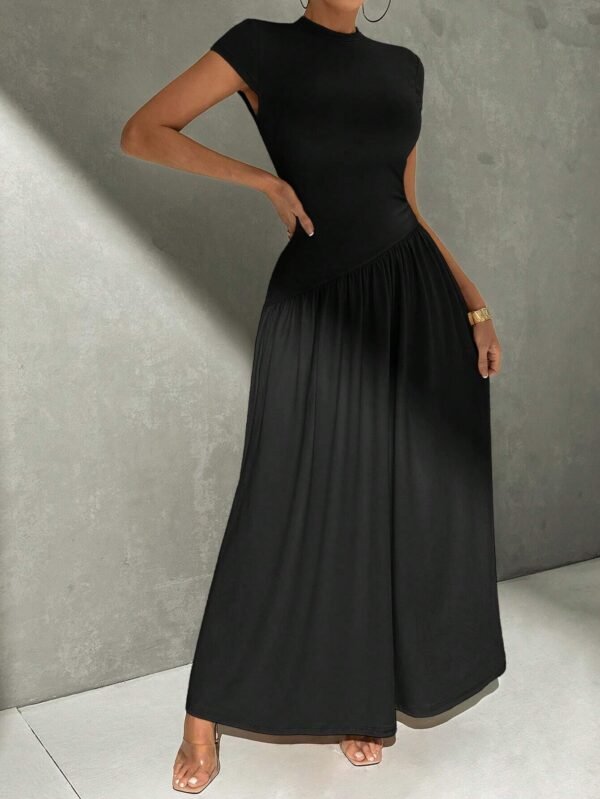SHEIN Privé Robe midi évasée asymétrique élégante – Image 4