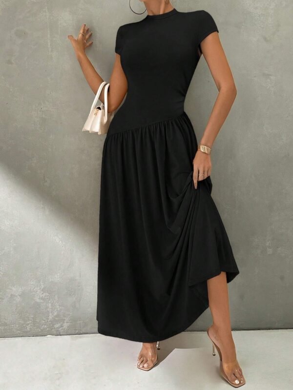 SHEIN Privé Robe midi évasée asymétrique élégante – Image 5