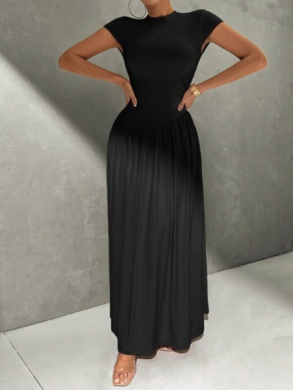 SHEIN Privé Robe midi évasée asymétrique élégante – Image 6