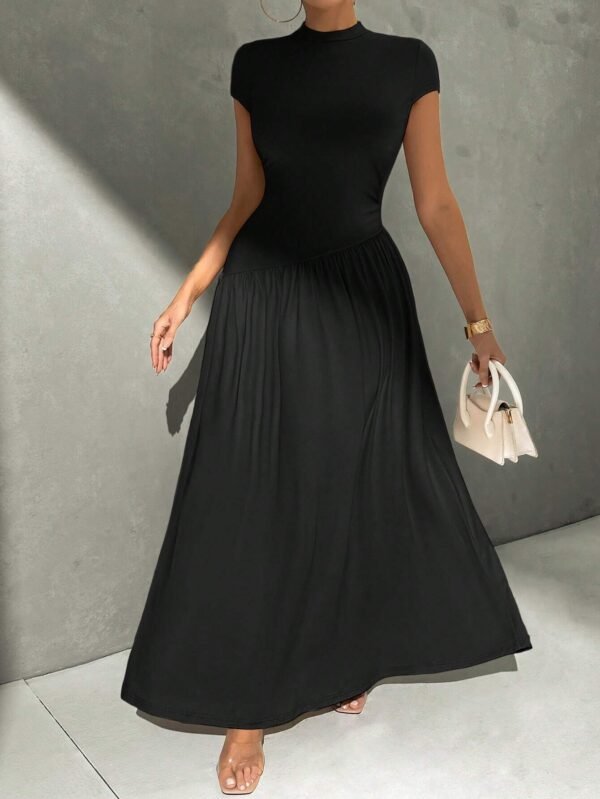 SHEIN Privé Robe midi évasée asymétrique élégante – Image 8