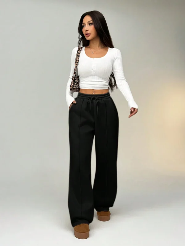 SHEIN EZwear PantalonDroit couture galet – Image 5