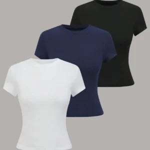 SHEIN LUNE 1 pièceT-shirt  couleur unie