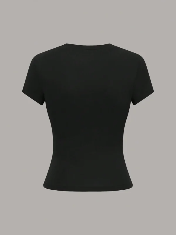 SHEIN LUNE 1 pièceT-shirt  couleur unie – Image 3