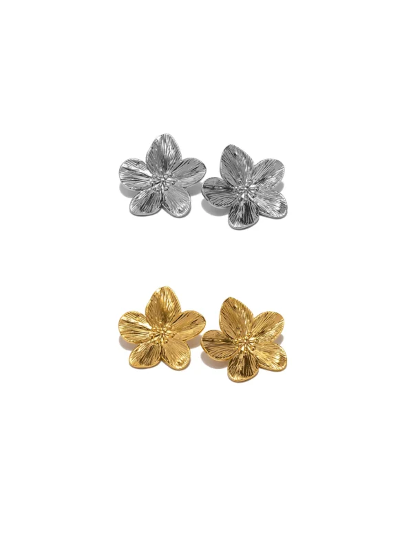 2 pièces Boucles d'oreilles avec fleur et trèfle – Image 9