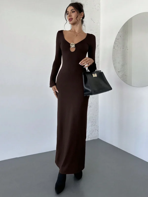 Firerie Robe à manches longues échancrée – Image 6