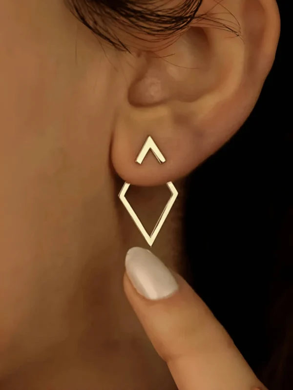 1 paire Boucles d'oreilles minimalistes creuses