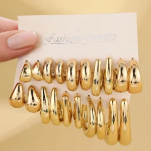 10 pièces/set de boucles d’oreilles en ABS