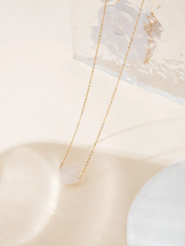 Un collier de chaîne en acier inoxydable de fleur – Image 19