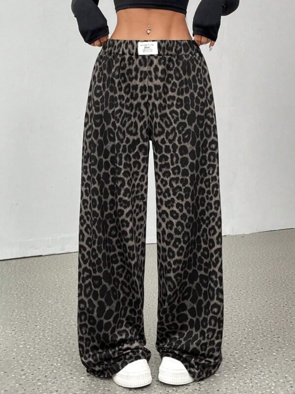 SHEIN EZwear Pantalon ample léopard – Image 3