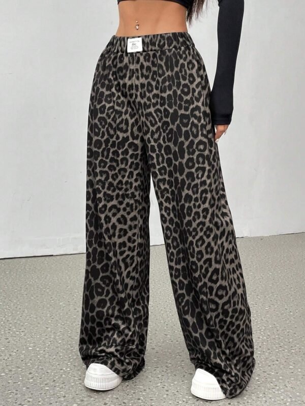 SHEIN EZwear Pantalon ample léopard – Image 4