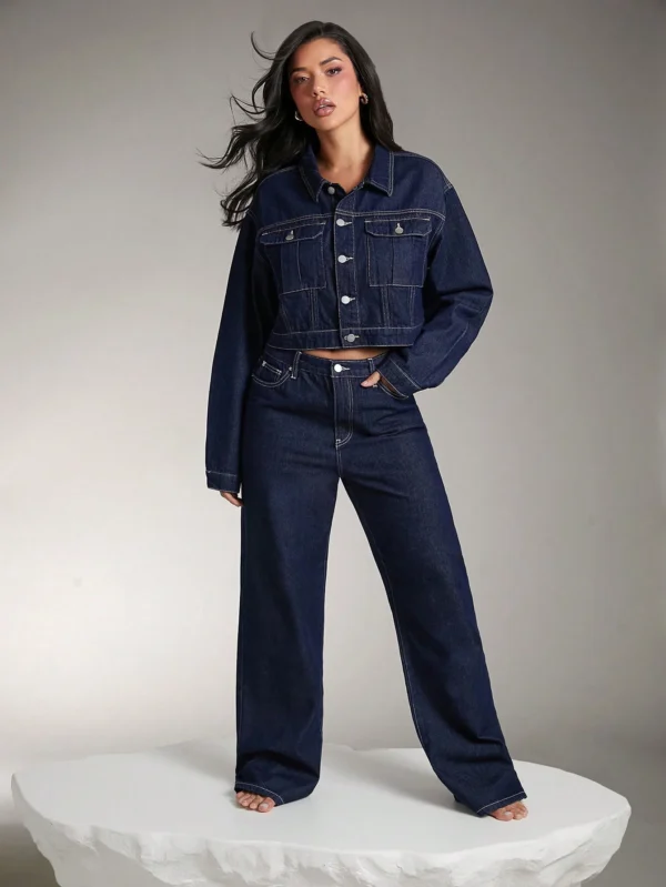 Denimoi Veste en jean premium coutures – Image 3