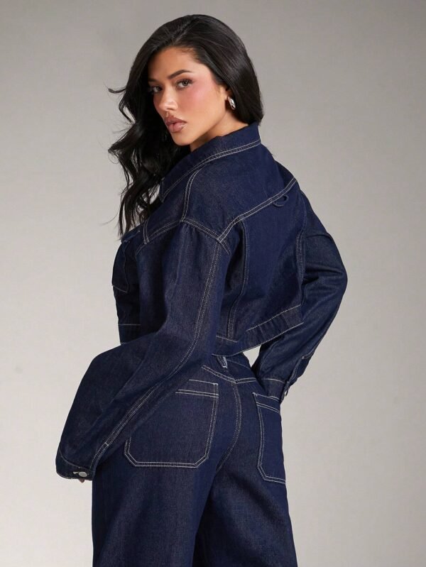 Denimoi Veste en jean premium coutures – Image 7