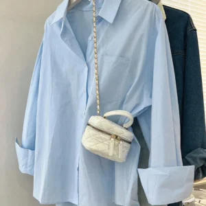 INAWLY Femmes Blouse ample à épauleDénudée