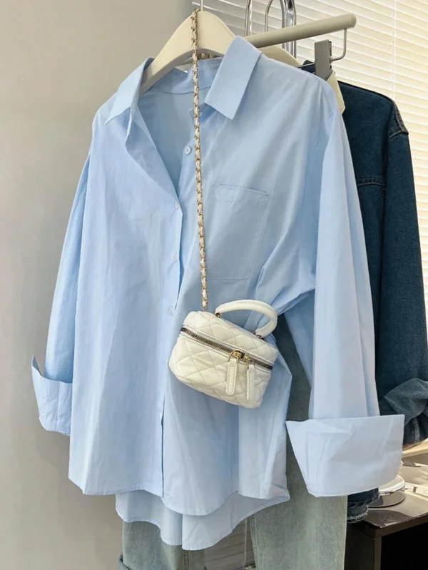 INAWLY Femmes Blouse ample à épauleDénudée