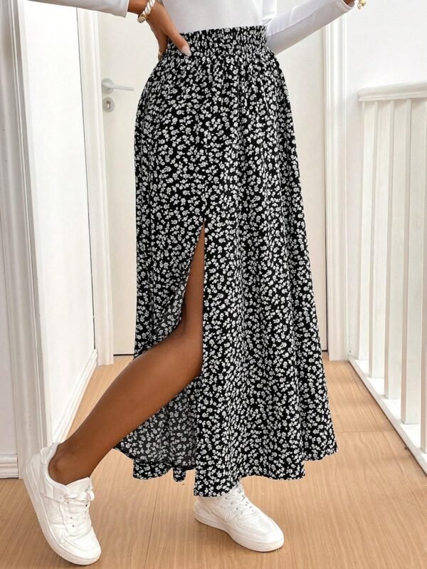 SHEIN Frenchy Robe longue fleurs volants – Image 3