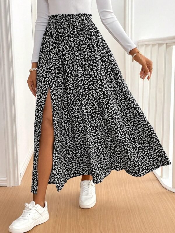 SHEIN Frenchy Robe longue fleurs volants – Image 5