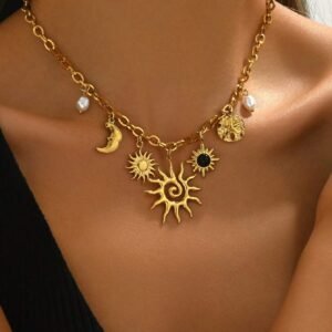 LIEBEIRIS 1 pièce Collier avec chaîne épaisse