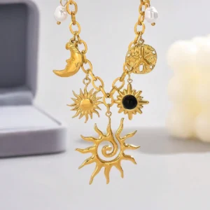 LIEBEIRIS 1 pièce Collier avec chaîne épaisse