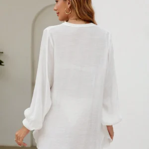 SHEIN Swim Kimono unicolore bouton
